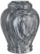Load image into Gallery viewer, Embrace Cashmere Marble, Gray/White Color, Adult Cremation Urn, 220 Cubic Inch
