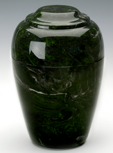 Load image into Gallery viewer, Grecian Marble Verde Keepsake Funeral Cremation Urn 35 Cubic Inches TSA Approved

