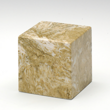 Load image into Gallery viewer, Small Cube Marble Neptune Keepsake Cremation Urn, 18 Cubic Inches, TSA Approved
