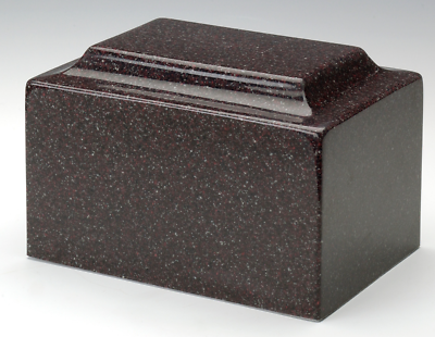 Classic Vintage Red Granite Adult Cremation Urn, 210 Cubic Inches, TSA Approved
