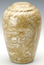 Load image into Gallery viewer, Grecian Marble Neptune Keepsake Funeral Cremation Urn 35 Cubic In. TSA Approved
