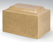 Load image into Gallery viewer, Classic Granite Gold 100 Cubic Inches Cremation Urn For Ashes, TSA Approved
