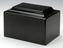 Load image into Gallery viewer, Small/Keepsake Granite Black Funeral Cremation Urn, 5 Cubic Inches, TSA Approved
