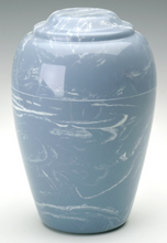Load image into Gallery viewer, Large Grecian Marble Wedgewood Adult Cremation Urn 190 Cubic Inches TSA Approved
