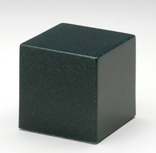 Load image into Gallery viewer, Small Cube Green Granite Keepsake Cremation Urn, 18 Cubic Inches, TSA Approved
