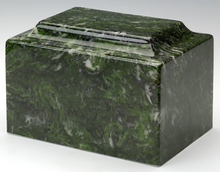 Load image into Gallery viewer, Marble Verde Infant/Child/Pet Funeral Cremation Urn 50 Cubic Inches TSA Approved
