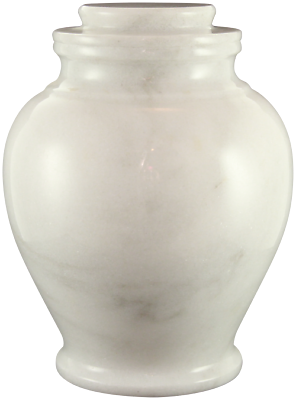 Serenity Antique White Marble Adult Funeral Cremation Urn