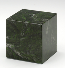 Load image into Gallery viewer, Small Cube Marble Verde Keepsake Cremation Urn, 18 Cubic Inches, TSA Approved
