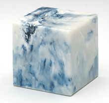Load image into Gallery viewer, Small Cube Onyx Sapphire Keepsake Funeral Cremation Urn, 18 Cu. In. TSA Approved
