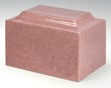 Load image into Gallery viewer, Classic Granite Pink Adult Funeral Cremation Urn, 210 Cubic Inches, TSA Approved
