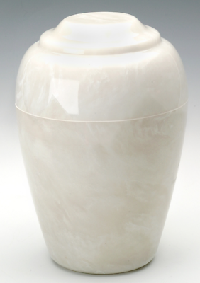 Grecian Onyx Pearl Adult Funeral Cremation Urn, 190 Cubic Inches, TSA Approved