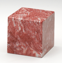 Load image into Gallery viewer, Small Cube Marble Rose Keepsake Cremation Urn, 18 Cubic Inches, TSA Approved

