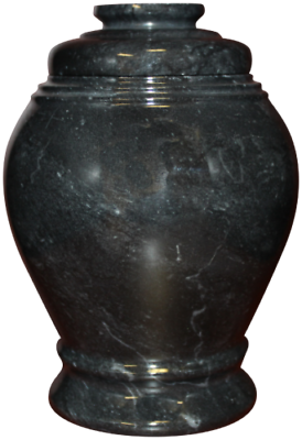 Small/Keepsake 15 Cubic Inch Black Love Ebony Funeral Cremation Urn for Ashes