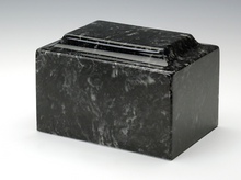 Load image into Gallery viewer, Small/Keepsake Marble Ebony Funeral Cremation Urn, 5 Cubic Inches. TSA Approved
