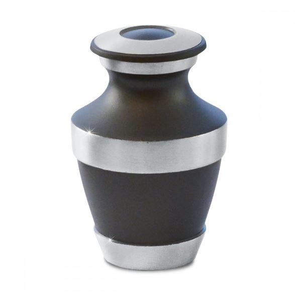 Small/Keepsake 4 Cubic Inches Artisanal Brass Funeral Cremation Urn for Ashes
