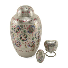 Load image into Gallery viewer, Lattice Heart Keepsake Cremation Urn 3 Cubic Inches
