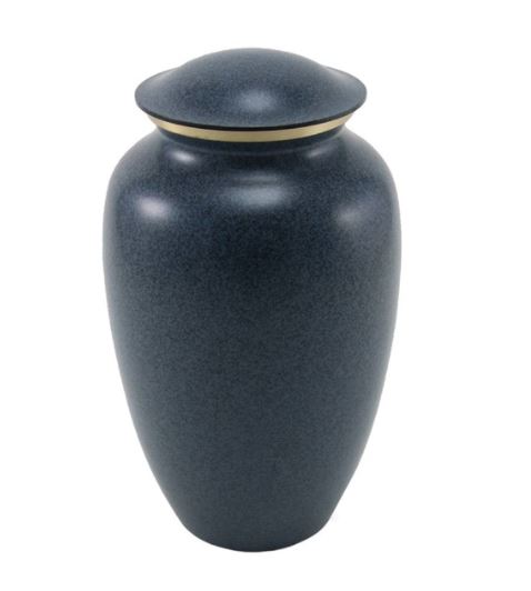 New,Solid Brass MAUS Granite Large Cremation Urn, 195 Cubic Inches