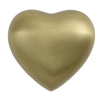 Load image into Gallery viewer, New, Solid Brass Classic Bronze Heart Keepsake Cremation Urn, 3 Cubic Inches

