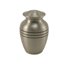Load image into Gallery viewer, Solid Brass Classic Pewter Color Child/Pet Funeral Cremation Urn, 40 Cubic Inch
