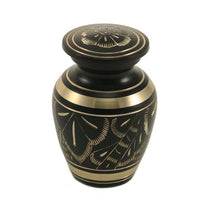 Load image into Gallery viewer, New, Brass Set of 6 Classic Radiance Keepsake Cremation Urns, 5 Cubic Ins each
