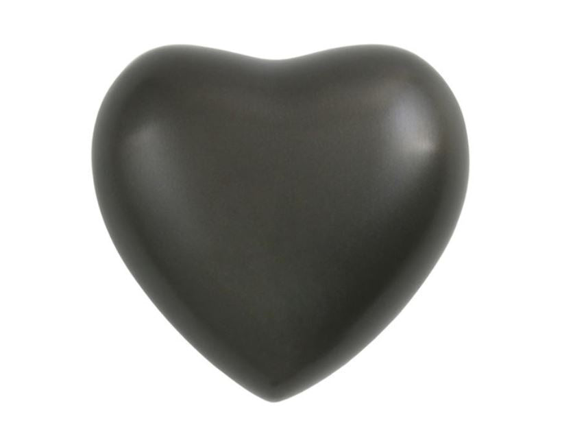 Heart Keepsake Funeral Cremation Urn for ashes, 3 Cubic Inches - Black Slate