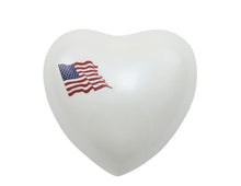 Load image into Gallery viewer, Heart Keepsake Funeral Cremation Urn for ashes,3 Cubic Inches-Classic Color Flag
