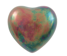 Load image into Gallery viewer, Small/Keepsake Stainless Steel Raku Heart Funeral Cremation Urn - 3 Cubic Inches
