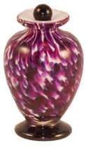 Load image into Gallery viewer, Small/Keepsake 3 Cubic Inch Venice Rose Funeral Glass Cremation Urn for Ashes
