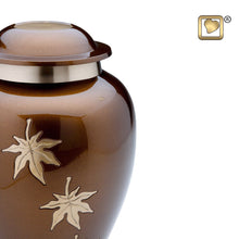 Load image into Gallery viewer, Tribute Falling Leaves Adult Funeral Cremation Urn,  200 Cubic Inches
