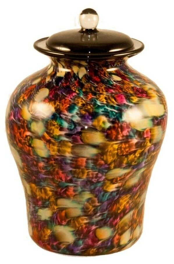 Large/Adult 220 Cubic Inch Palermo Desert Funeral Glass Cremation Urn for Ashes