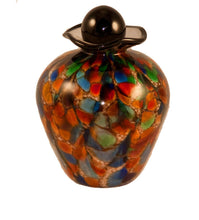 Load image into Gallery viewer, 100 Cubic Inch Rome Autumn Funeral Glass Cremation Urn for Ashes
