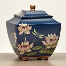 Load image into Gallery viewer, Waterlily Dragonfly Resin Adult 200 Cubic Inch Funeral Cremation Urn for Ashes
