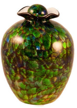 Load image into Gallery viewer, XL/Companion 400 Cubic Inch Rome Forest Funeral Glass Cremation Urn for Ashes
