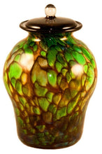 Load image into Gallery viewer, XL/Companion 400 Cubic In Palermo Forest Funeral Glass Cremation Urn for Ashes
