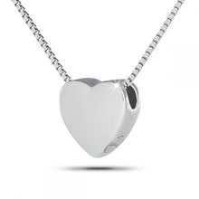 Load image into Gallery viewer, Sterling Silver Sacred Heart Pendant/Necklace Funeral Cremation Urn for Ashes

