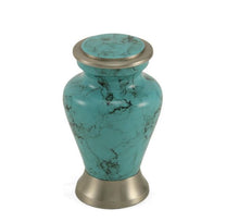 Load image into Gallery viewer, Keepsake Funeral Cremation Urn for ashes,5 Cubic Inches-Glenwood Blue Marble
