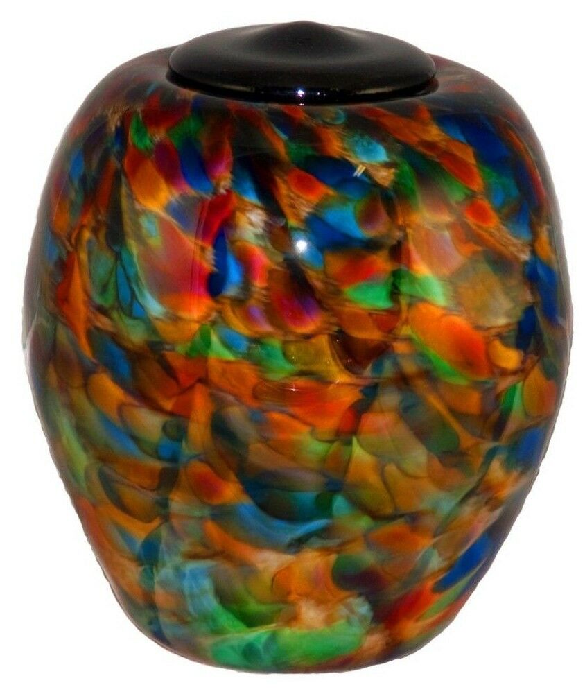 Large/Adult 220 Cubic Inch Florence Autumn Funeral Glass Cremation Urn for Ashes