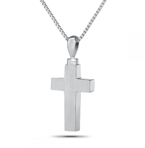 Timeless Cross Stainless Steel Pendant/Necklace Cremation Urn for Ashes
