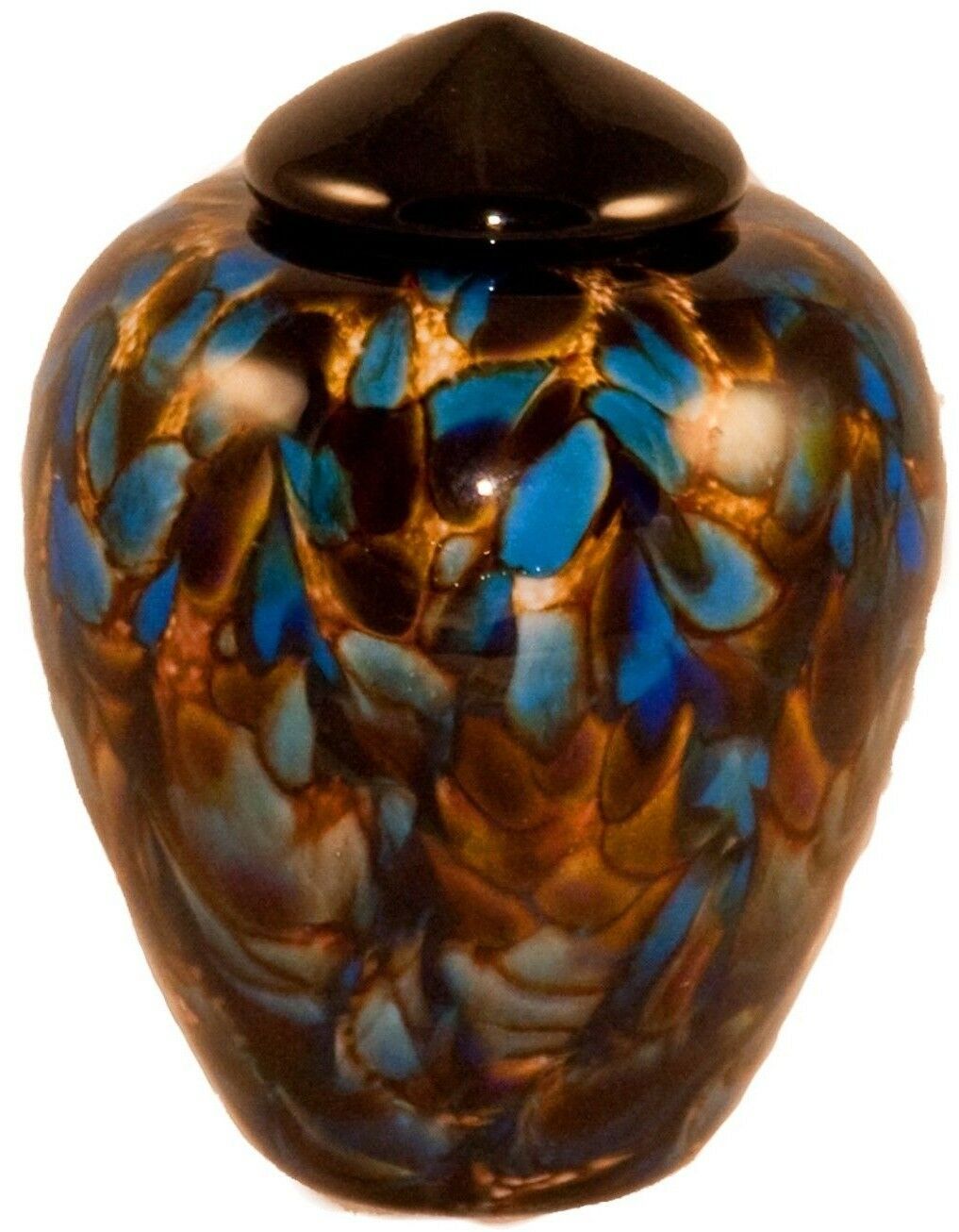 100 Cubic Inch Florence Evening Funeral Glass Cremation Urn for Ashes