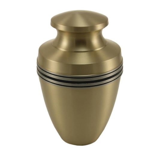 Adult 200 Cubic Inch Brass Bronze Funeral Cremation Urn for Ashes