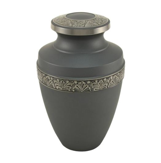 Adult 200 Cubic Inch Brass Pewter Funeral Cremation Urn for Ashes