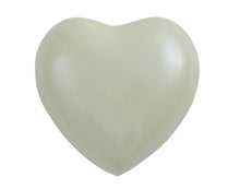 Load image into Gallery viewer, Heart Keepsake Brass White Funeral Cremation Urn for Ashes, 3 Cubic Inches
