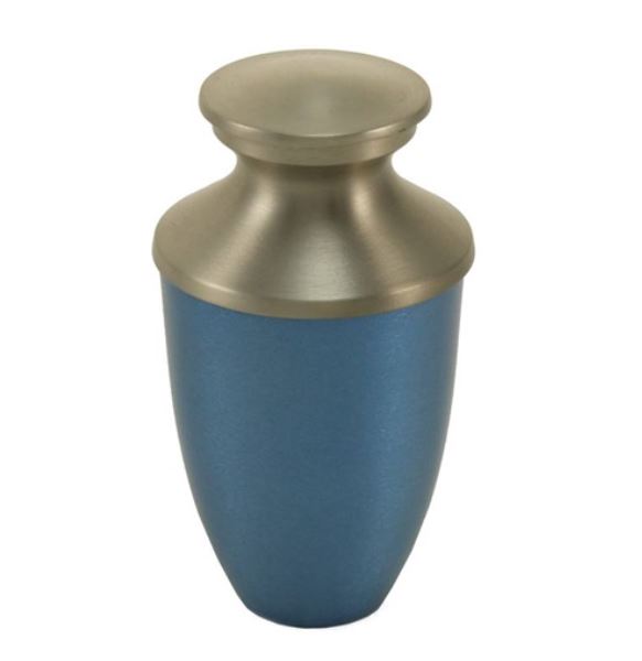 Blue 6 Keepsake Set Funeral Cremation Urns for Ashes, 5 Cubic Inches each