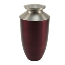 Load image into Gallery viewer, Red Alloy &amp; Brass Adult 200 Cubic Inch Funeral Cremation Urn for Ashes
