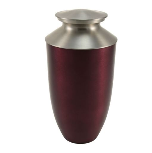 Red Alloy & Brass Adult 200 Cubic Inch Funeral Cremation Urn for Ashes