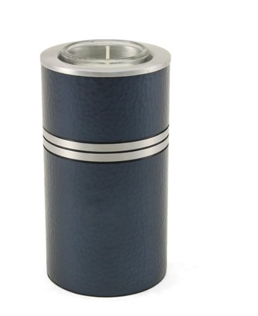 Small/Keepsake 20 Cubic Inch Blue Votive Aluminum Cremation Urn for Ashes