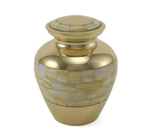 Load image into Gallery viewer, Bronze Brass Infant/Child/Pet 40 Cubic Inch Funeral Cremation Urn for Ashes
