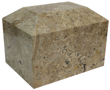 Load image into Gallery viewer, Large/Adult 190 Cubic Inch Fossil Stone Marble Funeral Cremation Urn for Ashes
