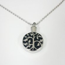 Load image into Gallery viewer, Tree of Life Stainless Steel Cremation Urn Pendant for Ashes w/20-inch Necklace
