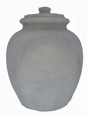Large/Adult 205 Cubic Inches White Legacy Natural Marble Urn for Cremation Ashes